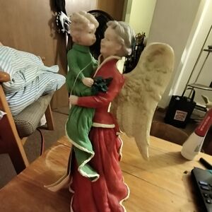 Grandmother with Child Christmas Figure 10 1/2 Tall